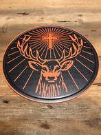 Metalen wandbord Jagermeister rond 20 cm, Verzamelen, Merken en Reclamevoorwerpen, Ophalen of Verzenden, Zo goed als nieuw, Reclamebord