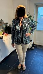 Blauw zwart vest jasje gestipt met rits stretch 46 XXL IZGS!, Kleding | Dames, Truien en Vesten, Ophalen of Verzenden, Zo goed als nieuw