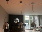 Moderne hanglampen set van 3, Huis en Inrichting, Lampen | Hanglampen, Ophalen of Verzenden, Zo goed als nieuw, Metaal, Minder dan 50 cm