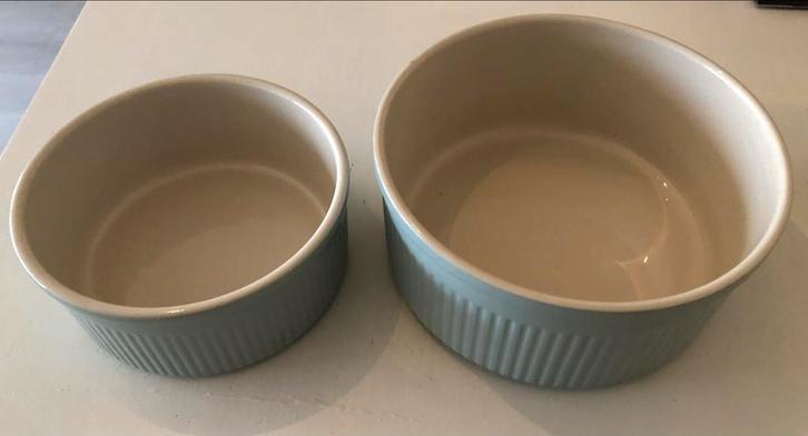 2 Vintage Parafeu schalen De Sphinx/ Petrus Regout Celadon, Antiek en Kunst, Antiek | Servies los, Ophalen of Verzenden