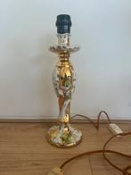 Lampen voet vintage goud met bloemen, Overige materialen, Gebruikt, Ophalen of Verzenden, Minder dan 50 cm