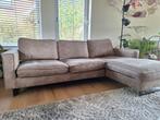 Comfortabele 3-zits bank met longchair, Ophalen, Gebruikt, Stof