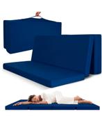 Beautissu Campix - opvouwbare matras 120x195x7 cm, Ophalen, Eenpersoons, Blauw, Zo goed als nieuw