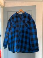 Gevoerde blouse blauw zwart maat XL, Kleding | Heren, Grote Maten, Ophalen, Zo goed als nieuw, Blauw, Jas of Mantel
