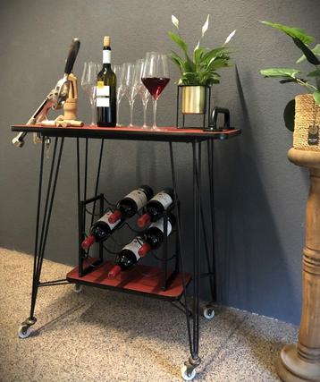 Vintage Drank Trolley met authentieke Hairpin Legs!  beschikbaar voor biedingen