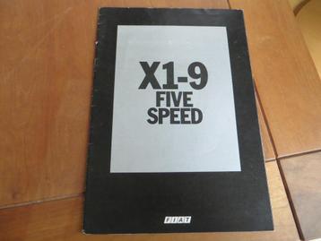 Folder Fiat X1-9 12-1980, 16 blz, Franse tekst beschikbaar voor biedingen