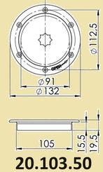 RVS inspectieluiken Ø91 mm. Prijzen vanaf € 57,95., Watersport en Boten, Accessoires en Onderhoud, Ophalen of Verzenden, Nieuw