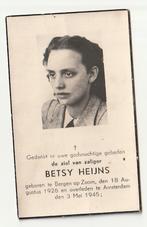 Bidprentje Betsy HEIJNS Bergen op Zoom 1926 Amsterdam 1945, Verzamelen, Bidprentjes en Rouwkaarten, Bidprentje, Verzenden