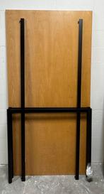 GRATIS: Tafel met zwart frame demonteerbaar, Huis en Inrichting, Tafels | Eettafels, Ophalen, Overige materialen, Gebruikt, 150 tot 200 cm