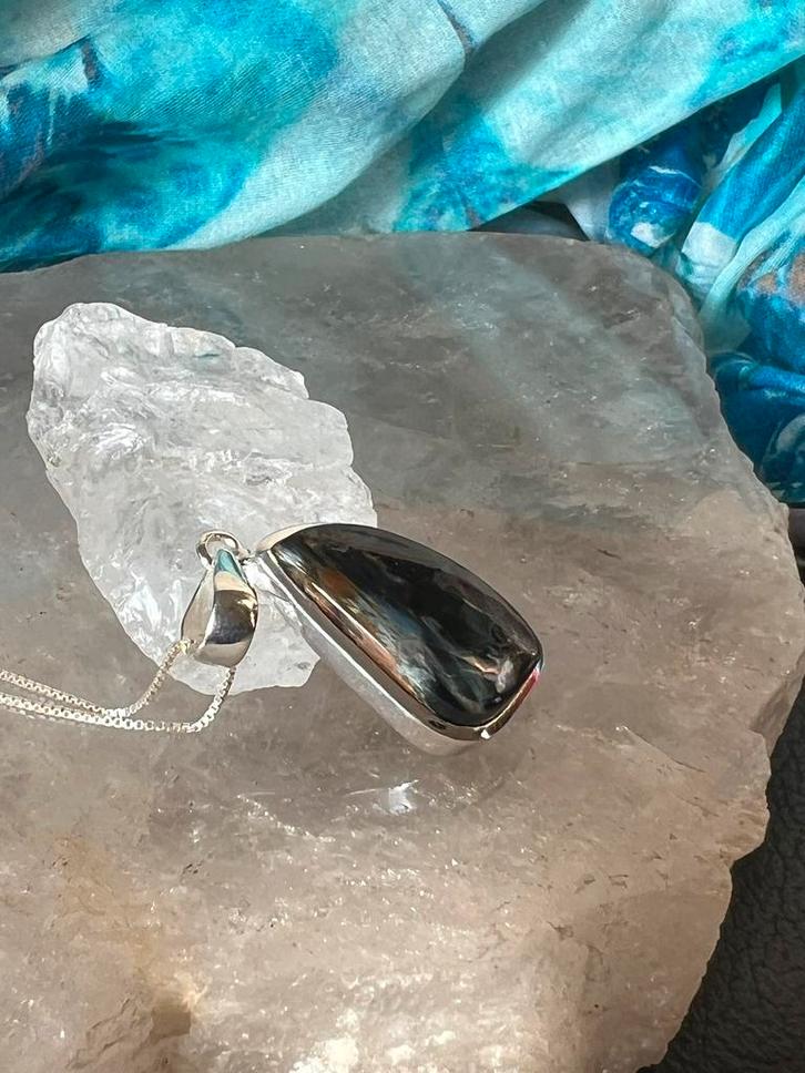 Pietersiet hanger beschermt sjamaan blokkades loslaten uniek, Sieraden, Tassen en Uiterlijk, Kettingen, Nieuw, Zilver, Met edelsteen