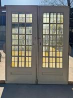 Set schuif / en-suite deuren met glas in lood 204x175cm.