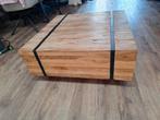 Industriële houten salontafel op u-poten te koop, Ophalen, Gebruikt, 50 tot 100 cm, 50 tot 100 cm