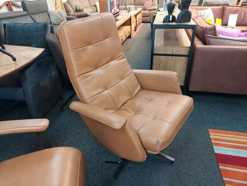 Fauteuil (kantelbaar) L'ancora type DAVID Africa leder NIEUW, Huis en Inrichting, Fauteuils, Nieuw, Leer, Ophalen