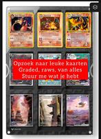 **OPZOEK** naar Pokemon: graded, raw, hele collecties., Ophalen of Verzenden, Zo goed als nieuw, Losse kaart