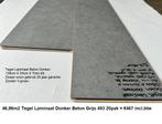 46,96m2 Tegel Laminaat Donker Beton Grijs 493 20pak = €467, 75 m² of meer, Tegel laminaat vloer beton donker grijs, Nieuw, Ophalen of Verzenden