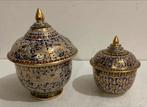 Twee Thaise Benjarong Porseleinen Potten, Antiek en Kunst, Antiek | Porselein, Ophalen of Verzenden
