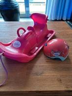 Baby born slee en helm, Kinderen en Baby's, Ophalen of Verzenden, Gebruikt, Babypop