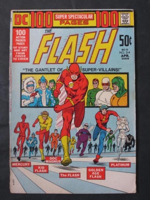 Flash (1959 serie) #214 DC 1972 Giant-sized 100 pages!, Boeken, Strips | Comics, Gelezen, Eén comic, Amerika, Verzenden