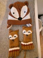Schattige muts en wanten set vd Hema, Ophalen of Verzenden, Gebruikt, 104 of kleiner, Jongen of Meisje