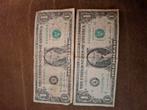 Amerikaanse dollars uitgifte 1985 gebruikt. 2 stuks, Postzegels en Munten, Bankbiljetten | Amerika, Ophalen of Verzenden, Noord-Amerika