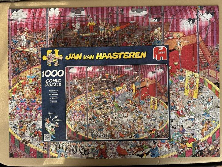 Jan van Haasteren 01470 Het Circus, Hobby en Vrije tijd, Denksport en Puzzels, Zo goed als nieuw, Legpuzzel, 500 t/m 1500 stukjes