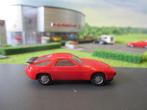 Porsche 928 S4 - Herpa rood met kentekenplaten, Hobby en Vrije tijd, Modelauto's | 1:87, Verzenden, Gebruikt, Auto, Herpa