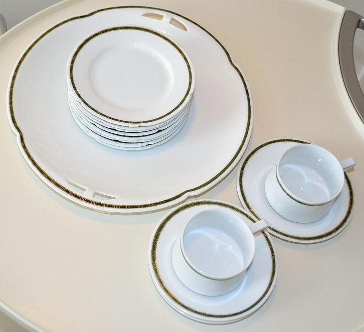 Jaren 30 Art Deco Alma PSL Imperia servies gebakstel kopjes, Antiek en Kunst, Antiek | Servies los, Ophalen of Verzenden