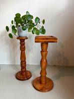 Vintage grenen Deense platenstandaard, Huis en Inrichting, Woonaccessoires | Zuilen en Pilaren, Gebruikt, ., Ophalen of Verzenden