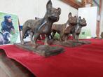 Pierre Chenet / 3 Franse buldoggen van brons / Frankrijk, Antiek en Kunst, Ophalen of Verzenden