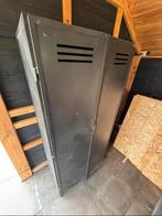 Zwarte stalen, industriële lockerkast, Huis en Inrichting, Kasten | Lockerkasten, Ophalen, Gebruikt, Industrieel