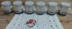 6 Franse brocante gres kruiden potjes, Grespots, Digoin, Ophalen of Verzenden