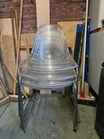 Transparante eettafel stoelen voor op het terras., Ophalen, Gebruikt