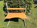Bureau berken 120 breed. 90 diep en 2e plank tot 140 hoog, Huis en Inrichting, Bureaus, Ophalen, Gebruikt