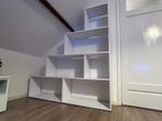 Witte 4-laags Kamerscherm / Boekenkast - 143,5x29x143,5 cm, Ophalen, Met plank(en), 100 tot 150 cm, Nieuw