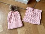 Muts sjaal lichtroze baby colsjaal roze mutsje gebreid, Ophalen of Verzenden, Nieuw, Meisje, Setje