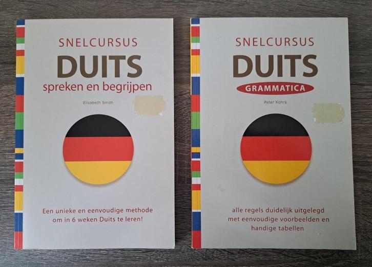 Duits - Snelcursus (2x) - Spreken en begrijpen + Grammatica, Boeken, Studieboeken en Cursussen, Zo goed als nieuw, Alpha, Ophalen of Verzenden