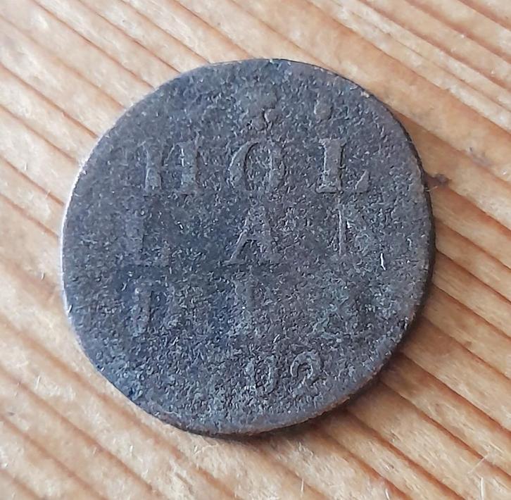 duit Holland 1702 (lot 1), Postzegels en Munten, Munten | Nederland, Losse munt, Overige waardes, Vóór koninkrijk, Ophalen of Verzenden