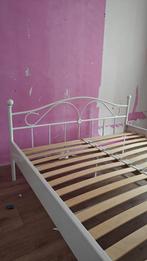 Bedframe metaal 140200 cm, Gebruikt, Zwart, Tweepersoons, 200 cm