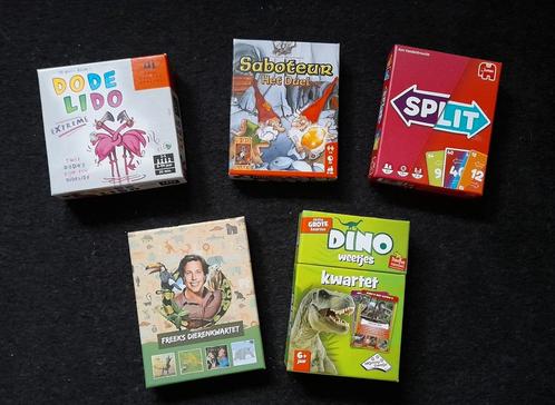 5 kaartspellen, Hobby en Vrije tijd, Gezelschapsspellen | Kaartspellen, Zo goed als nieuw, Een of twee spelers, Drie of vier spelers
