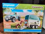Playmobil auto met paarden trailer nieuw !!  27.50 !, Ophalen of Verzenden, Nieuw