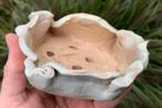 Bonsai schaal handgemaakt JPC crème geglazuurd 14,2x12,6x6,5, Nieuw, Ophalen of Verzenden, Minder dan 25 cm, Overige vormen