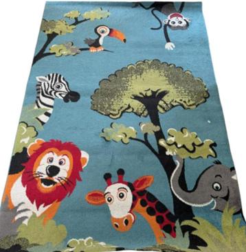 Kinderkamer Tapijt – 160x230 cm – Blauwe jungle dier beschikbaar voor biedingen