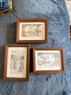 3 Kleine etsen met onderwerp, Kerstmis. Gesigneerd genummerd, Antiek en Kunst, Ophalen of Verzenden