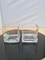 Accubak vazen 10x10x10 cm, Huis en Inrichting, Woonaccessoires | Vazen, Overige kleuren, Nieuw, Ophalen of Verzenden, Glas