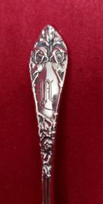 12 puntgave zilveren Noorse theelepels 830 oppoyet rozen, Ophalen of Verzenden