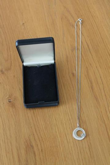 Zilveren ketting met hanger, gourmet schakel, 925 zilver beschikbaar voor biedingen