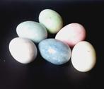 Marmeren gekleurde eieren, set van 6, Antiek en Kunst, Ophalen of Verzenden