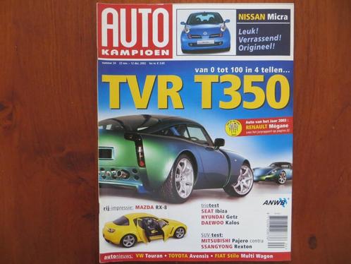 Autokampioen 24 2002 TVR T350, Nissan Micra, Mazda RX-8, Abt, Boeken, Auto's | Folders en Tijdschriften, Nieuw, Mazda, Ophalen of Verzenden