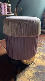 Velvet poef, Minder dan 50 cm, Rond, Ophalen of Verzenden, Zo goed als nieuw