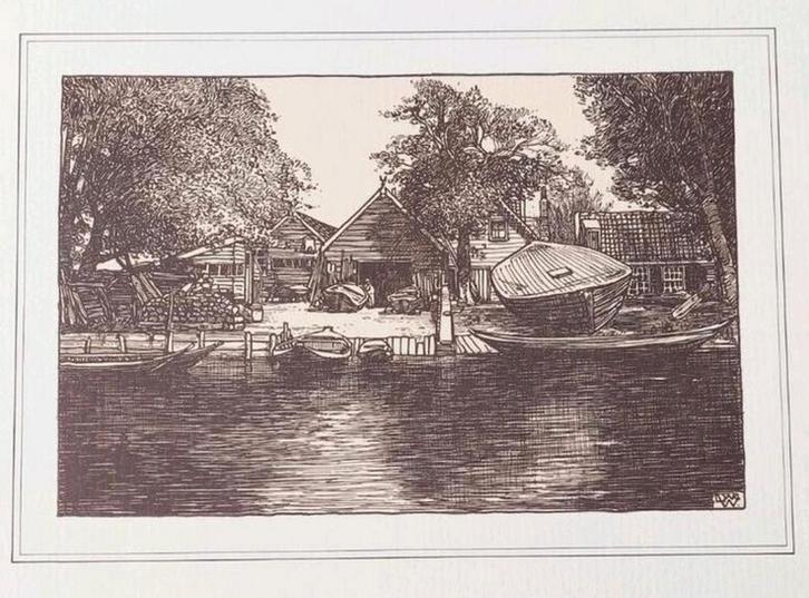 Ruysdaelkade Prent Wenckebach Amsterdam 1970, Antiek en Kunst, Kunst | Etsen en Gravures, Ophalen of Verzenden